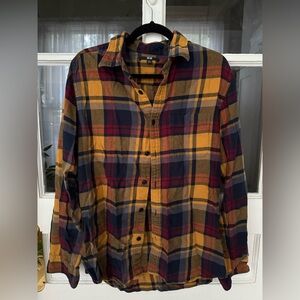 Multicolor Plaid Button Down Shirt